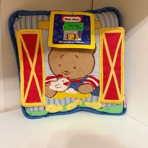 VTG Little Tikes Little Bears Farm Pillow 9x9 Toys R Us Deadstock Baby Pillow
